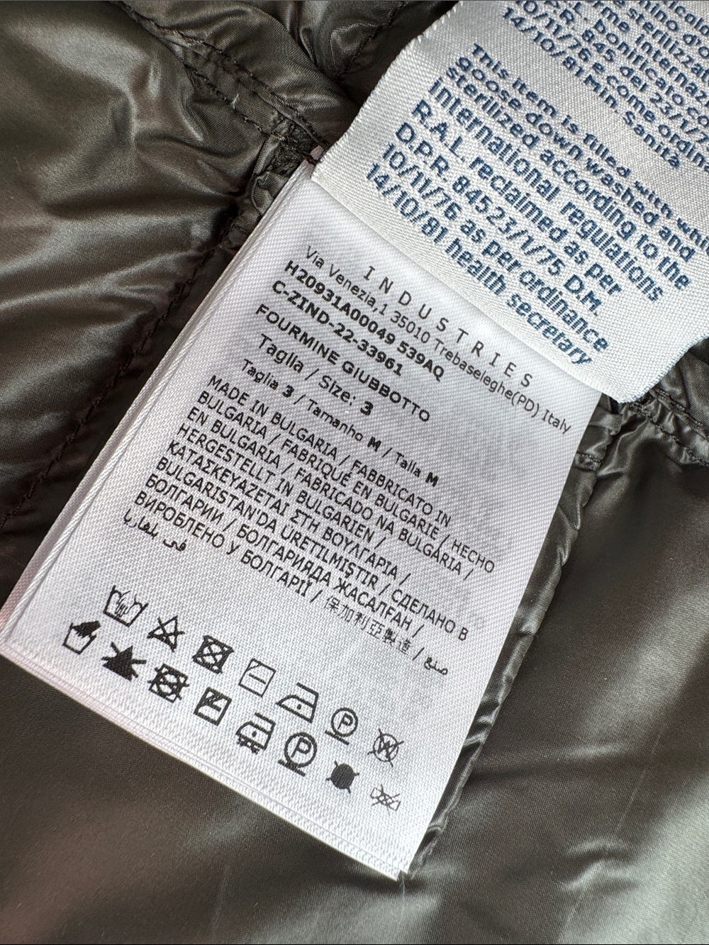 Ski!  Moncler “Bady” Nylon Laqué Puffer Jacket — Olive - Picture 8 of 9